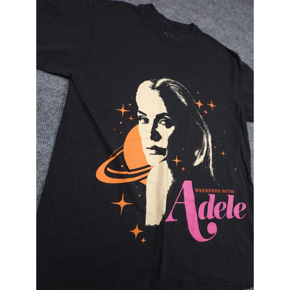 Adele Las Vegas Residency Weekends with Adele T-shirt Medium Black Graphic Tee